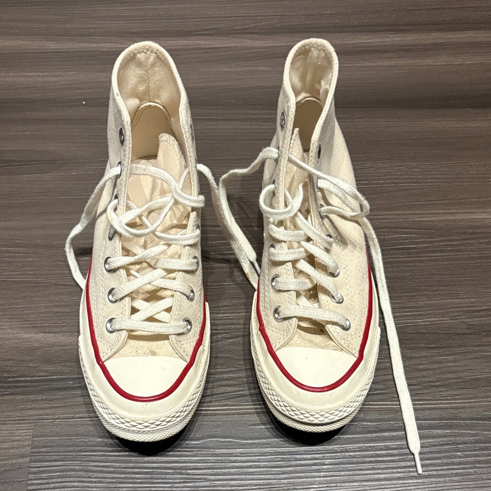 Converse Women's High-Top Sneakers - White and Red